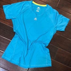Blue adidas climalite running/ workout top